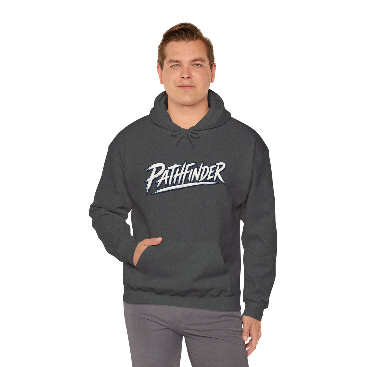 Pathfinder Graphic Hoodie — Retro Script Logo Pullover