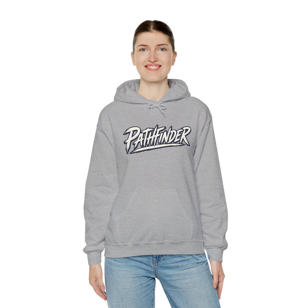 Pathfinder Graphic Hoodie — Retro Script Logo Pullover