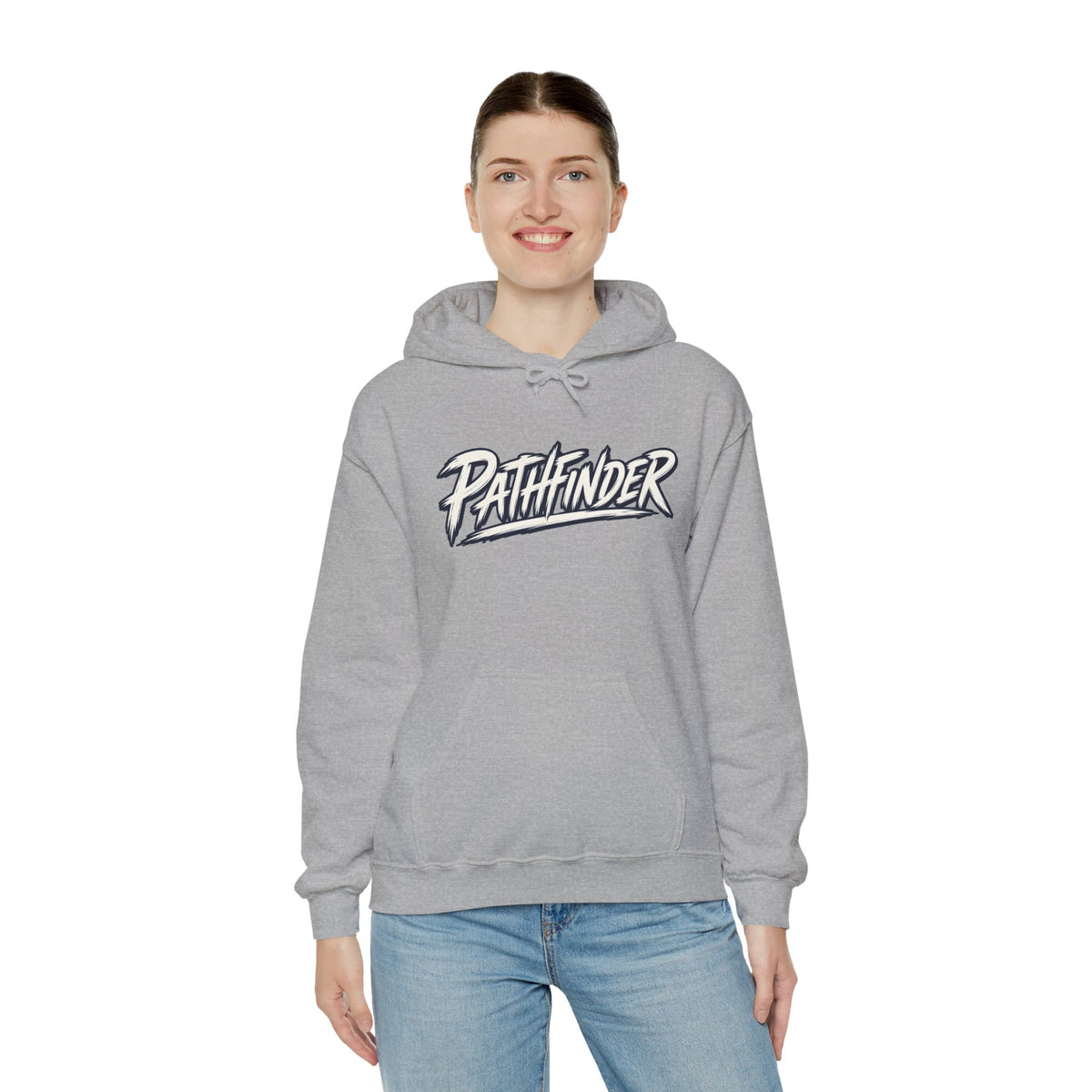 Pathfinder Graphic Hoodie — Retro Script Logo Pullover