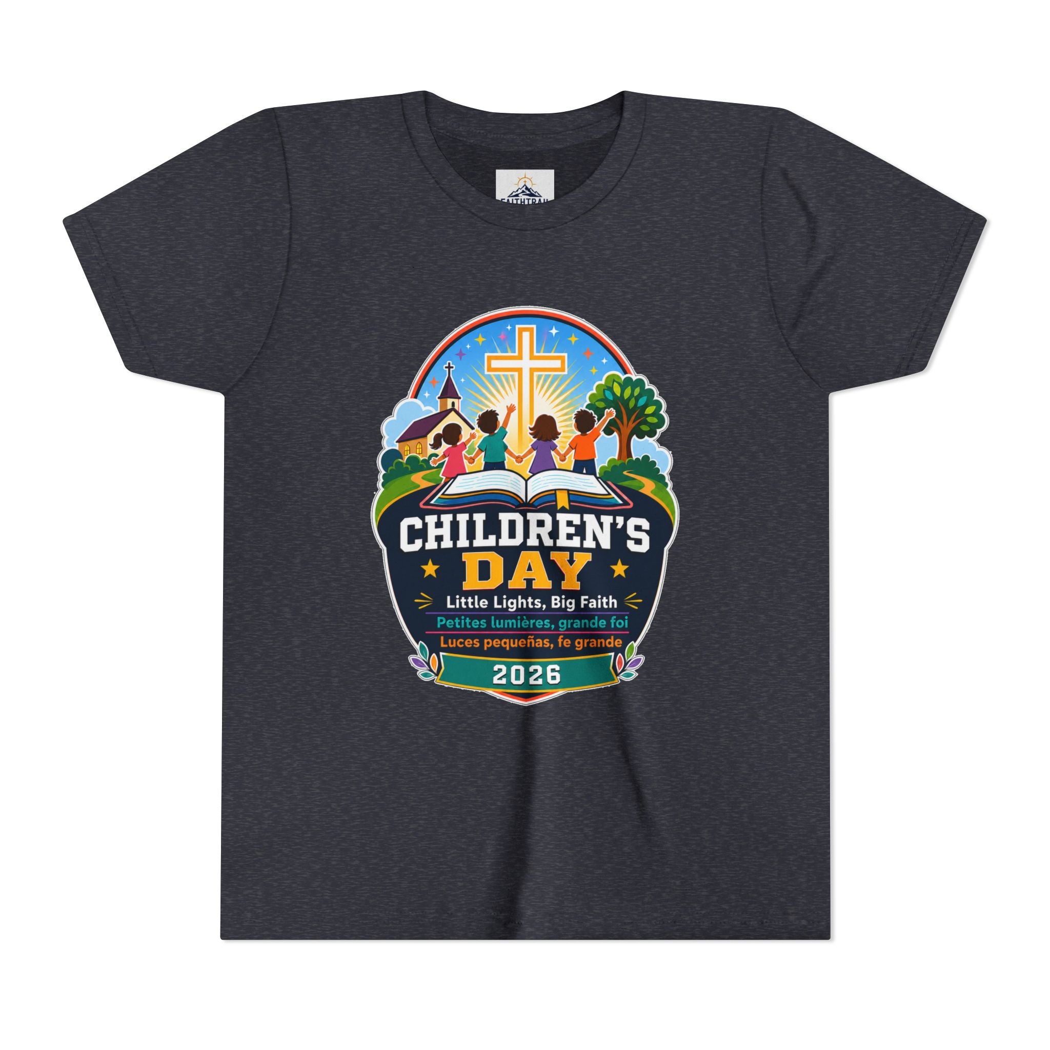 Children's Day Youth Tee – 'Little Lights, Big Faith' 2026 Church Kids T‑Shirt
