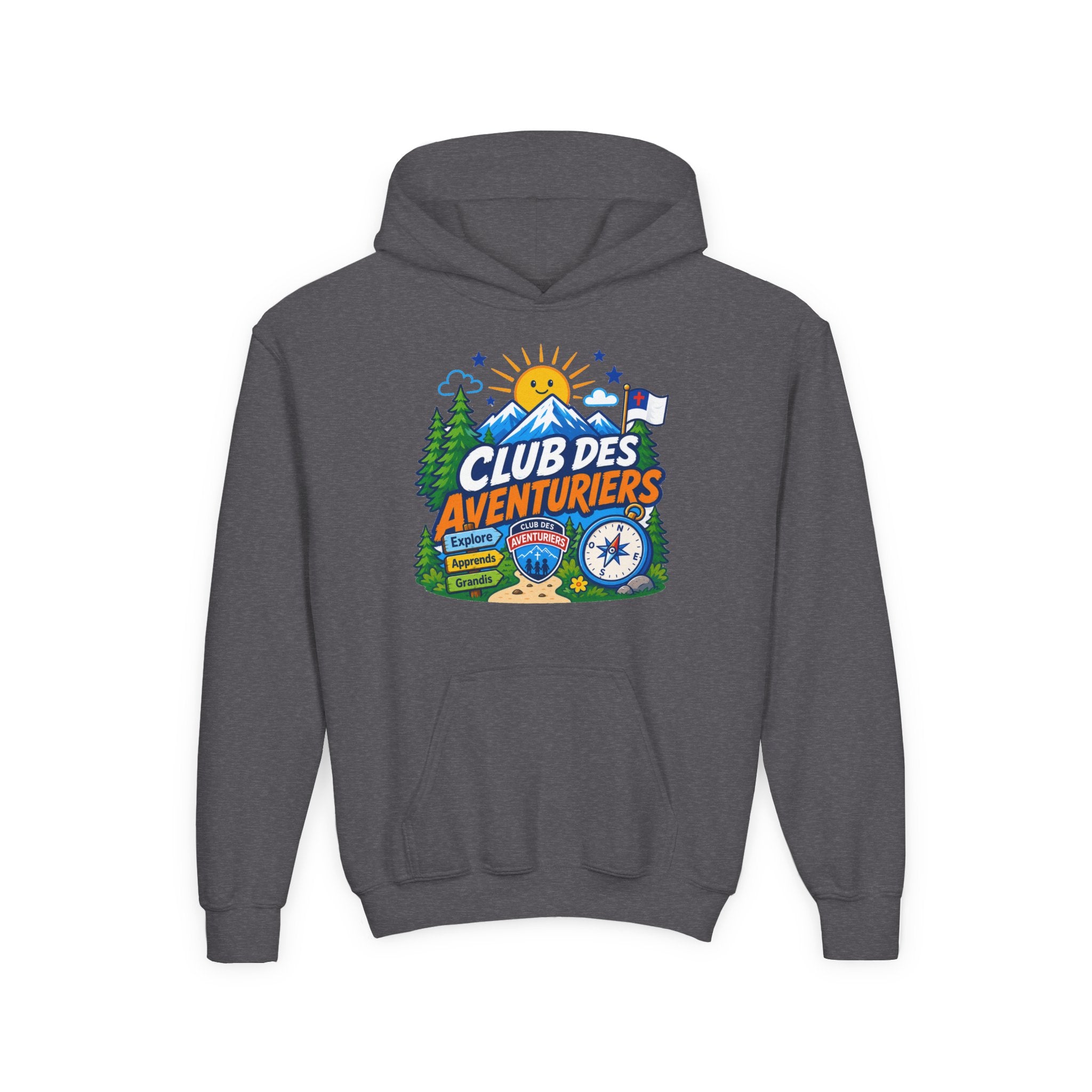 Club des Aventuriers Sweatshirt à Capuche (Enfants) | Design de Camping