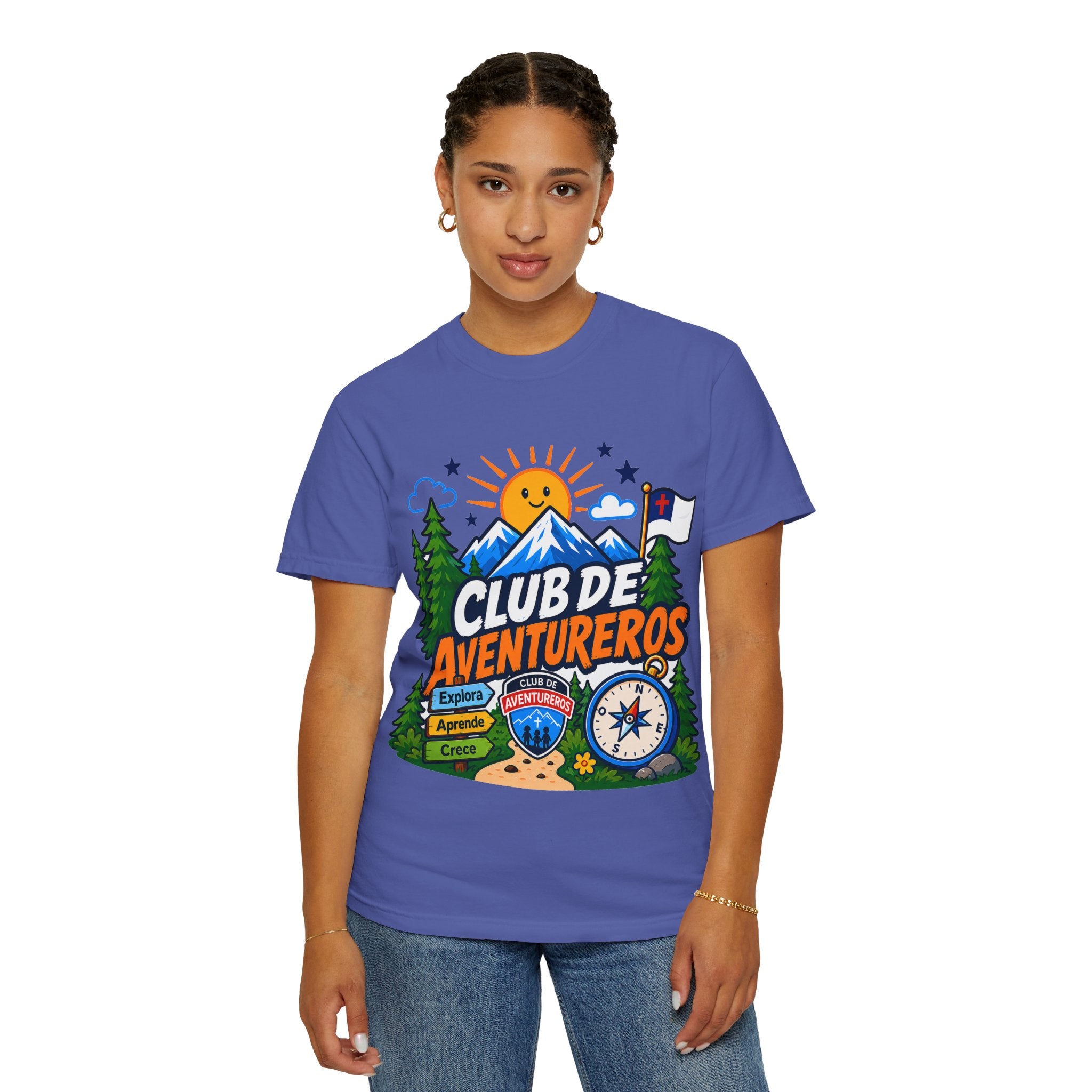 Club de Aventureros Camiseta (Adultos) | Camping, Brújula y Sol