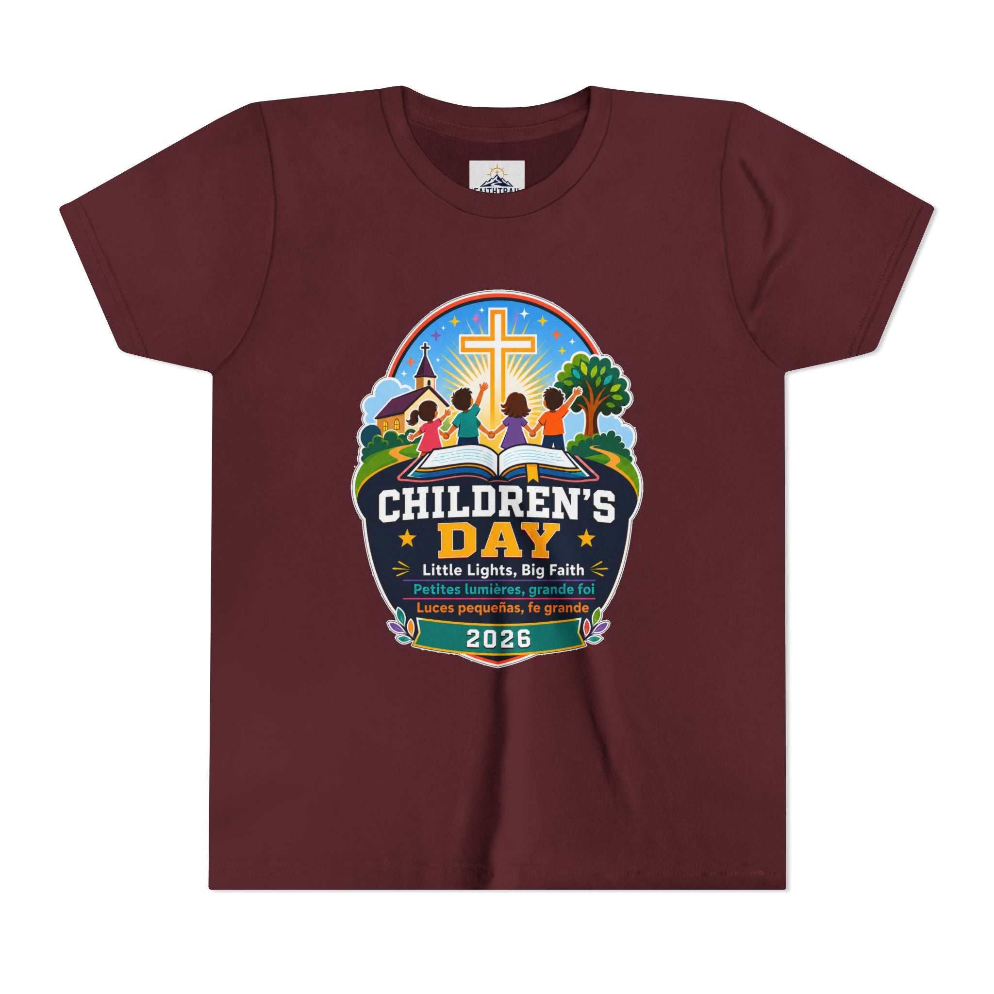 Children's Day Youth Tee – 'Little Lights, Big Faith' 2026 Church Kids T‑Shirt