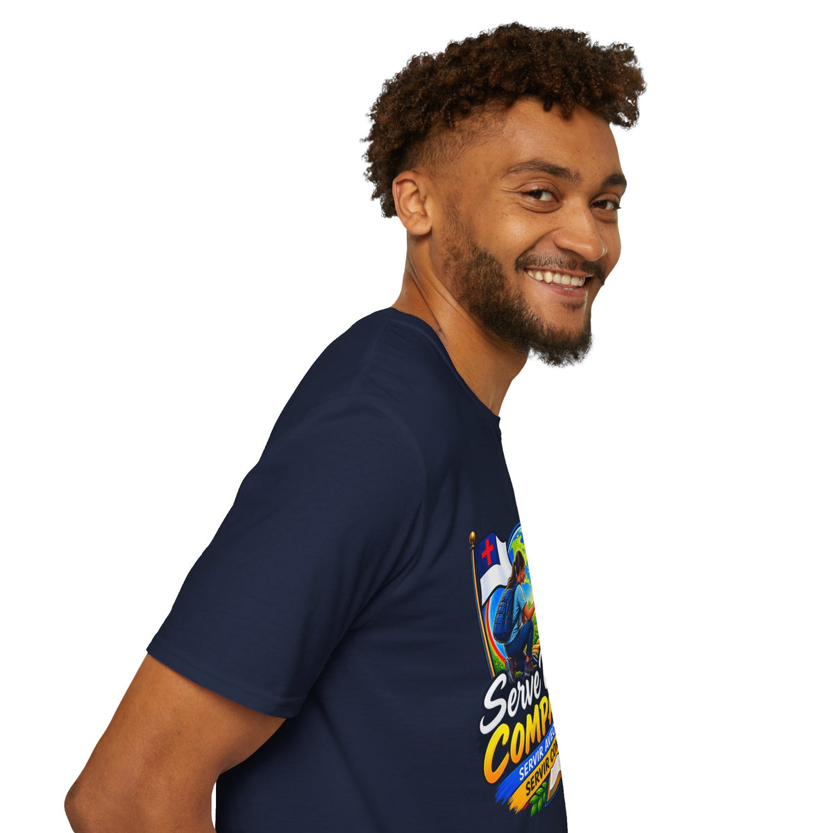 Serve With Compassion T-Shirt — Christian Faith-Based Volunteer Tee