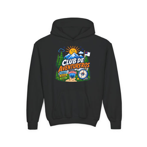 Club de Adventureros | Sudadera con capucha y estampado para Niños | Cámping