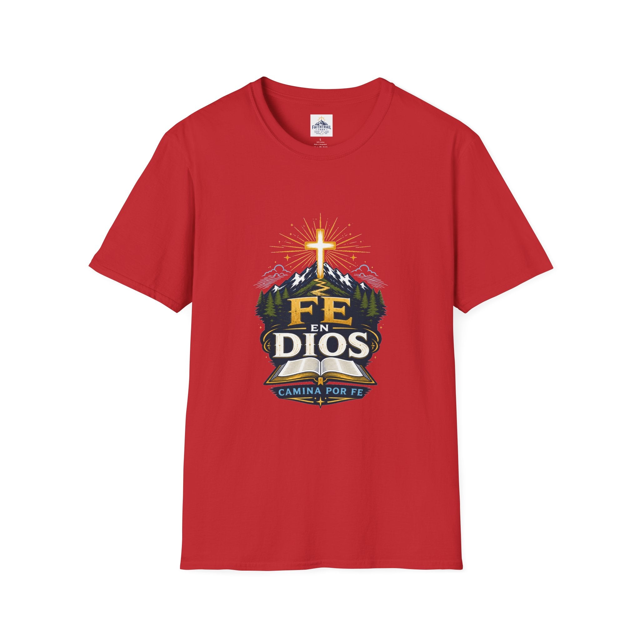 Camiseta — "Fe En Dios" Cross Mountain Christian Tee