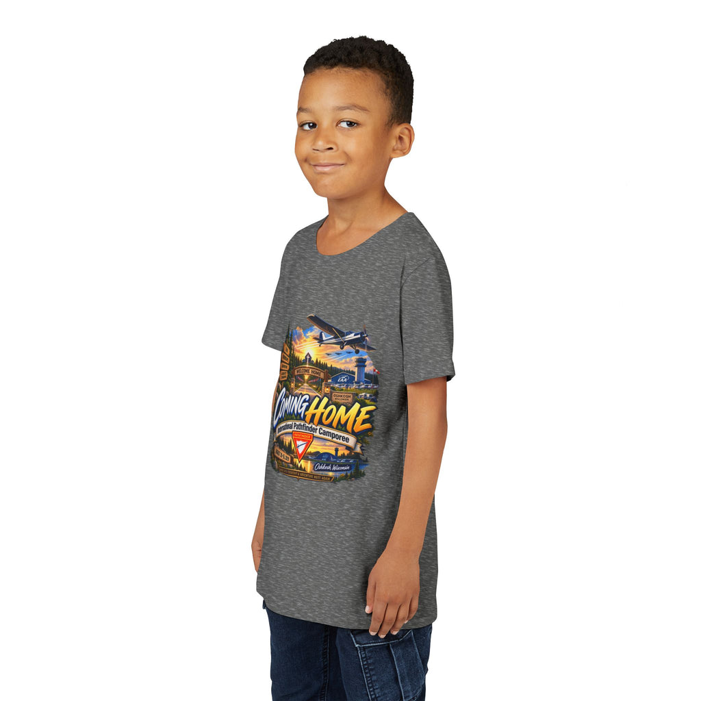 International Pathfinder Camporee - Stand Strong - Osh Kosh T-Shirt/Youth Tee — "Coming Home"