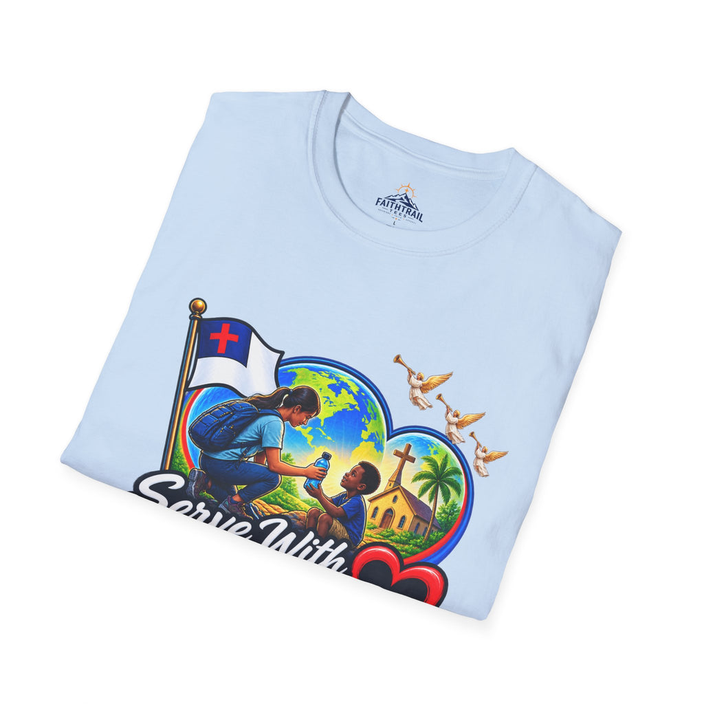 Serve With Compassion T-Shirt — Christian Faith-Based Volunteer Tee