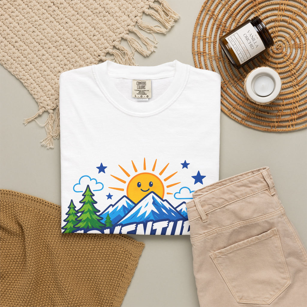 Adventurer Club Adult Unisex T-shirt | Camping Adventure Badge Graphic
