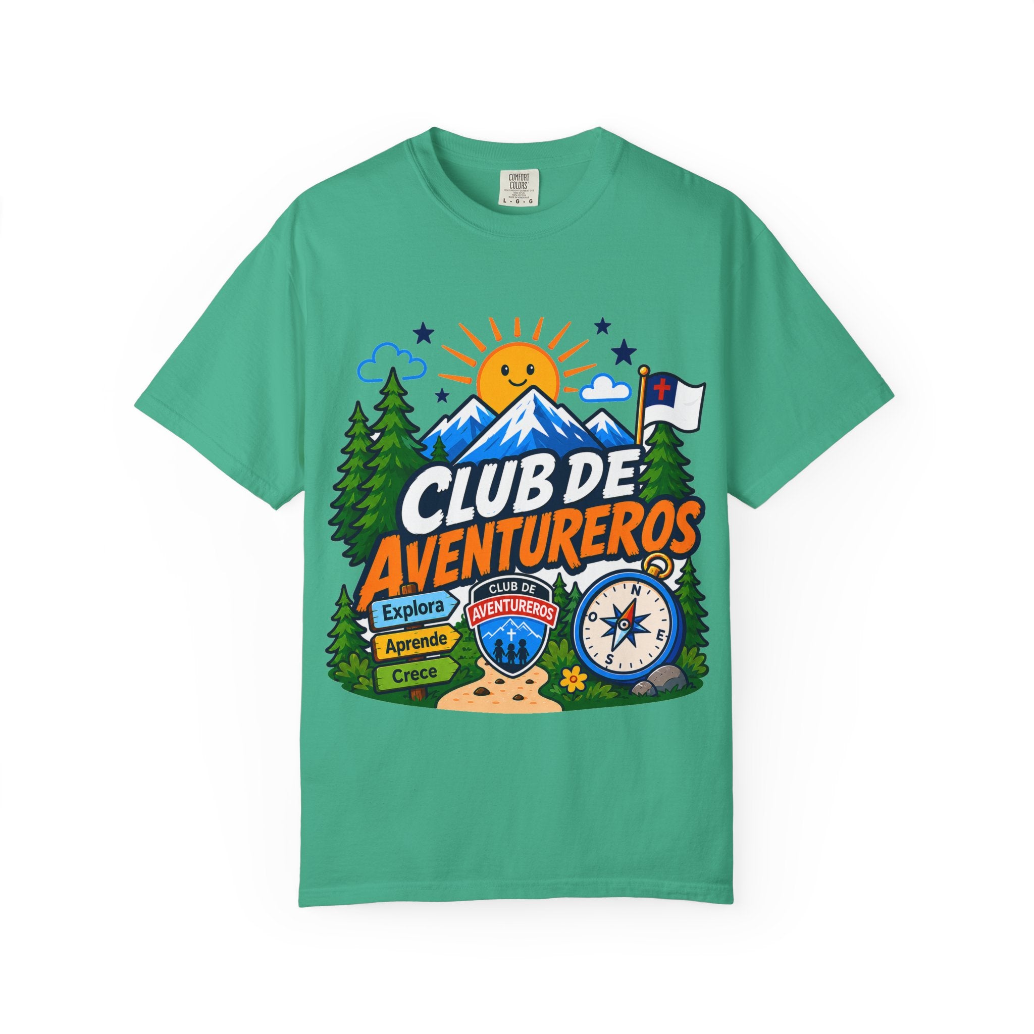 Club de Aventureros Camiseta (Adultos) | Camping, Brújula y Sol