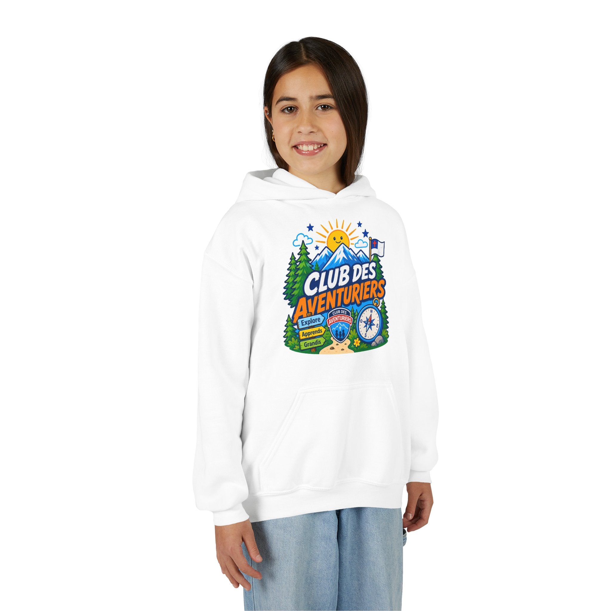 Club des Aventuriers Sweatshirt à Capuche (Enfants) | Design de Camping