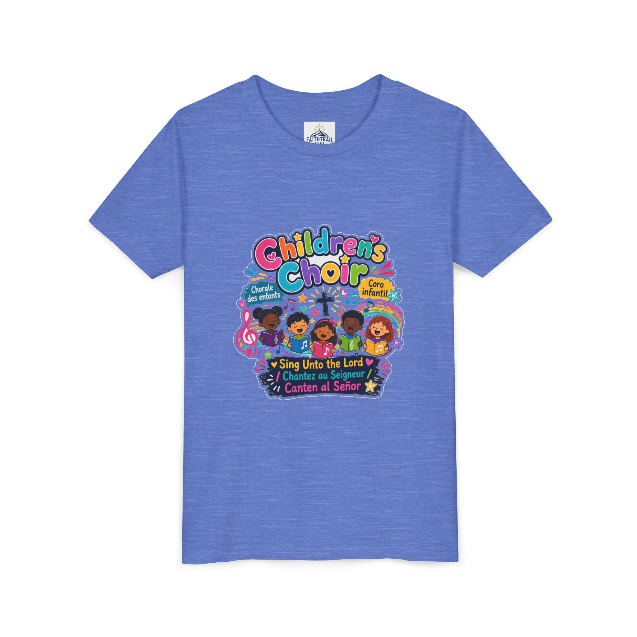 Children's Choir Youth Tee — Colorful 'Children's Choir' Gospel Music Shirt for Kids