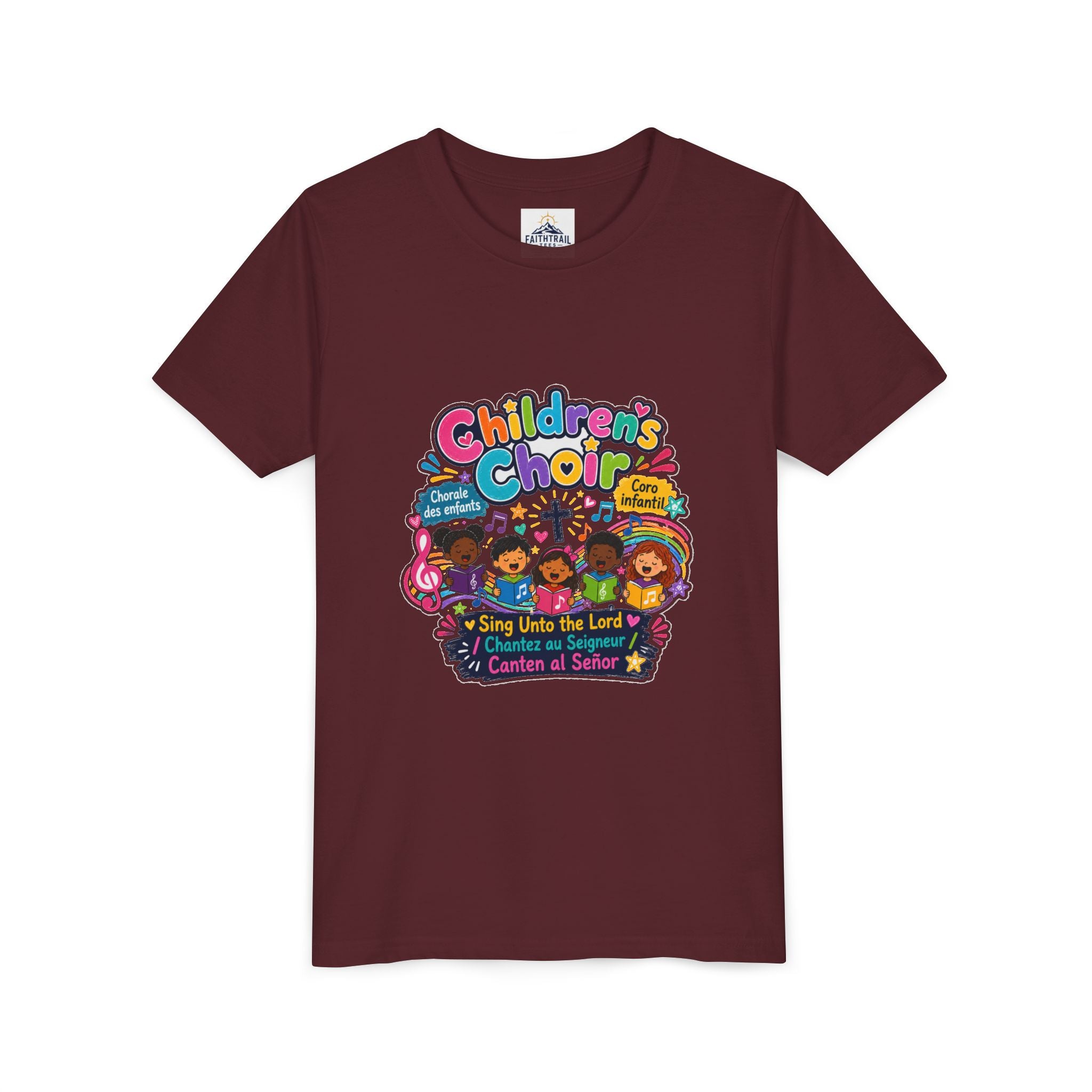 Children's Choir Youth Tee — Colorful 'Children's Choir' Gospel Music Shirt for Kids