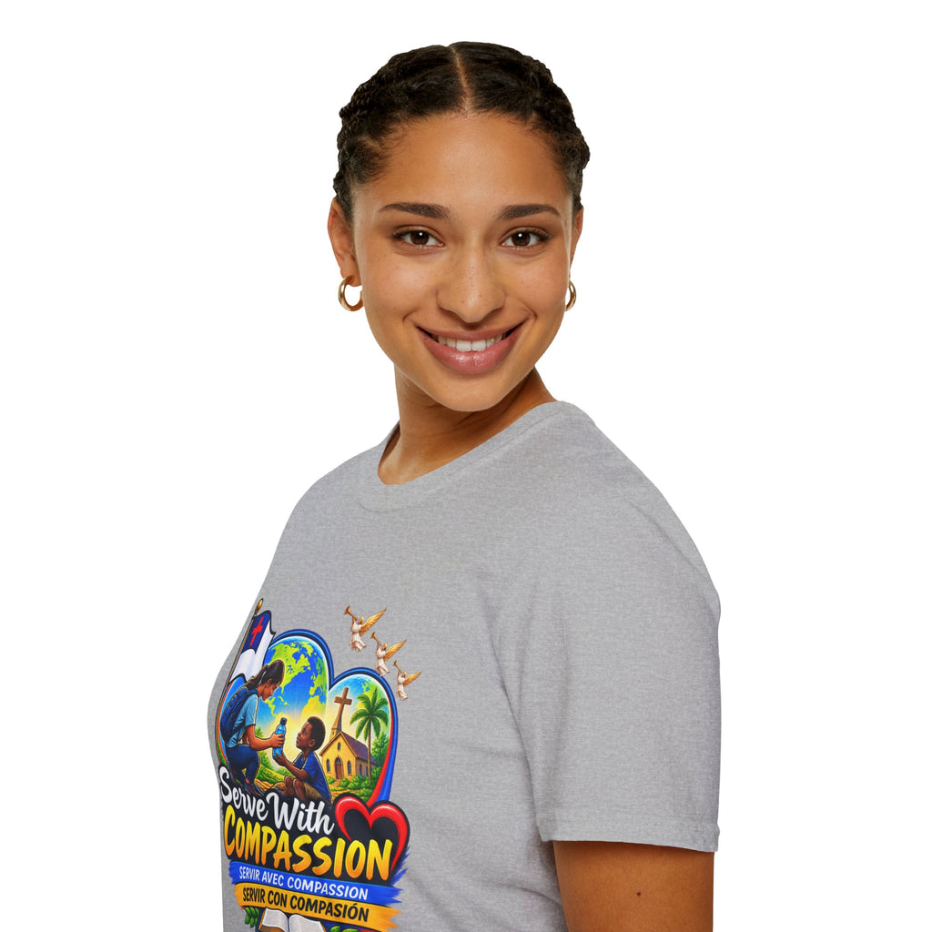Serve With Compassion T-Shirt — Christian Faith-Based Volunteer Tee