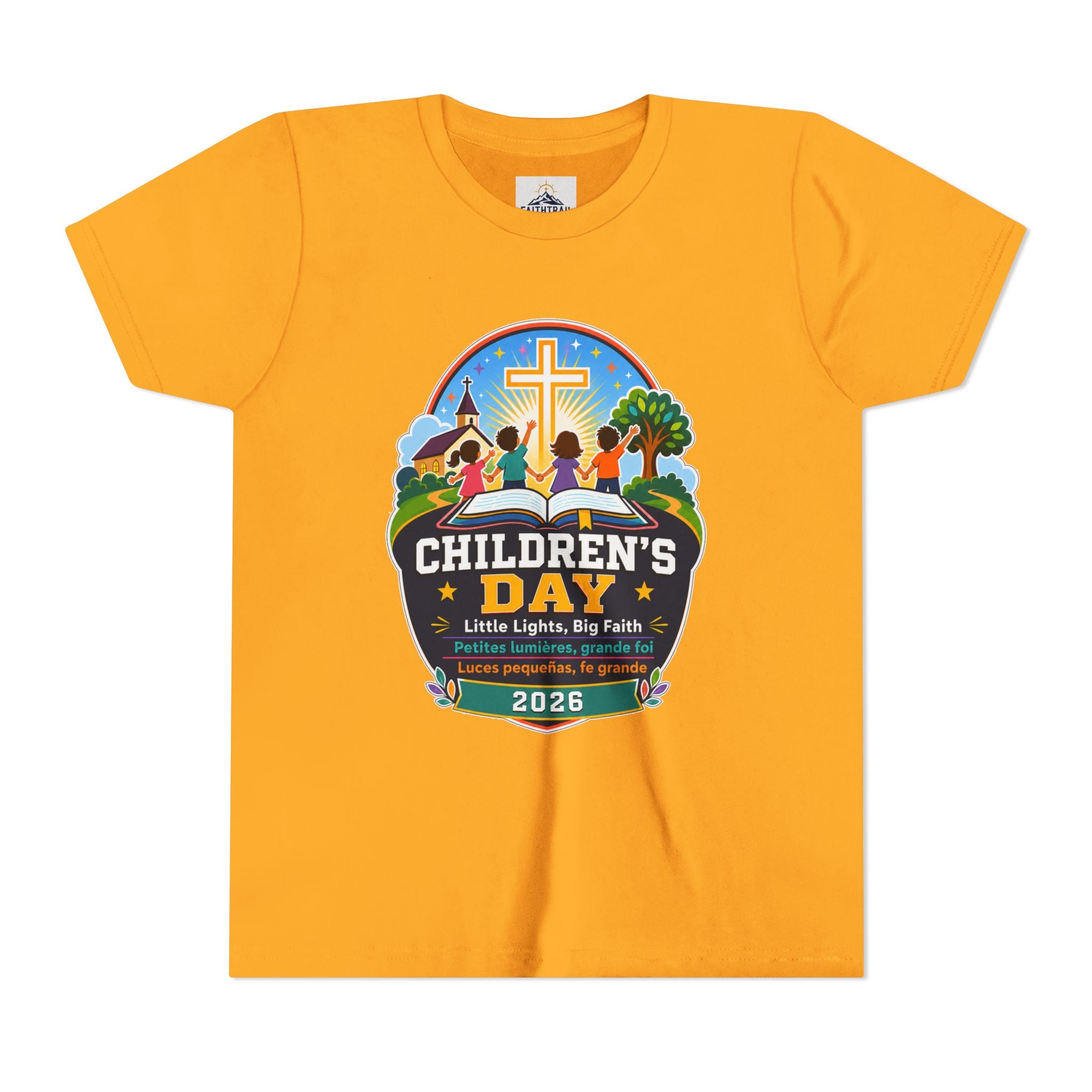 Children's Day Youth Tee – 'Little Lights, Big Faith' 2026 Church Kids T‑Shirt