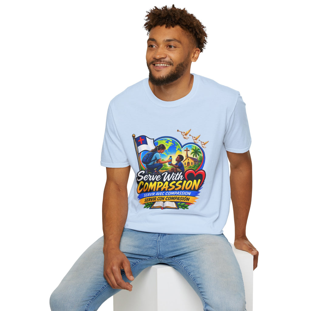 Serve With Compassion T-Shirt — Christian Faith-Based Volunteer Tee