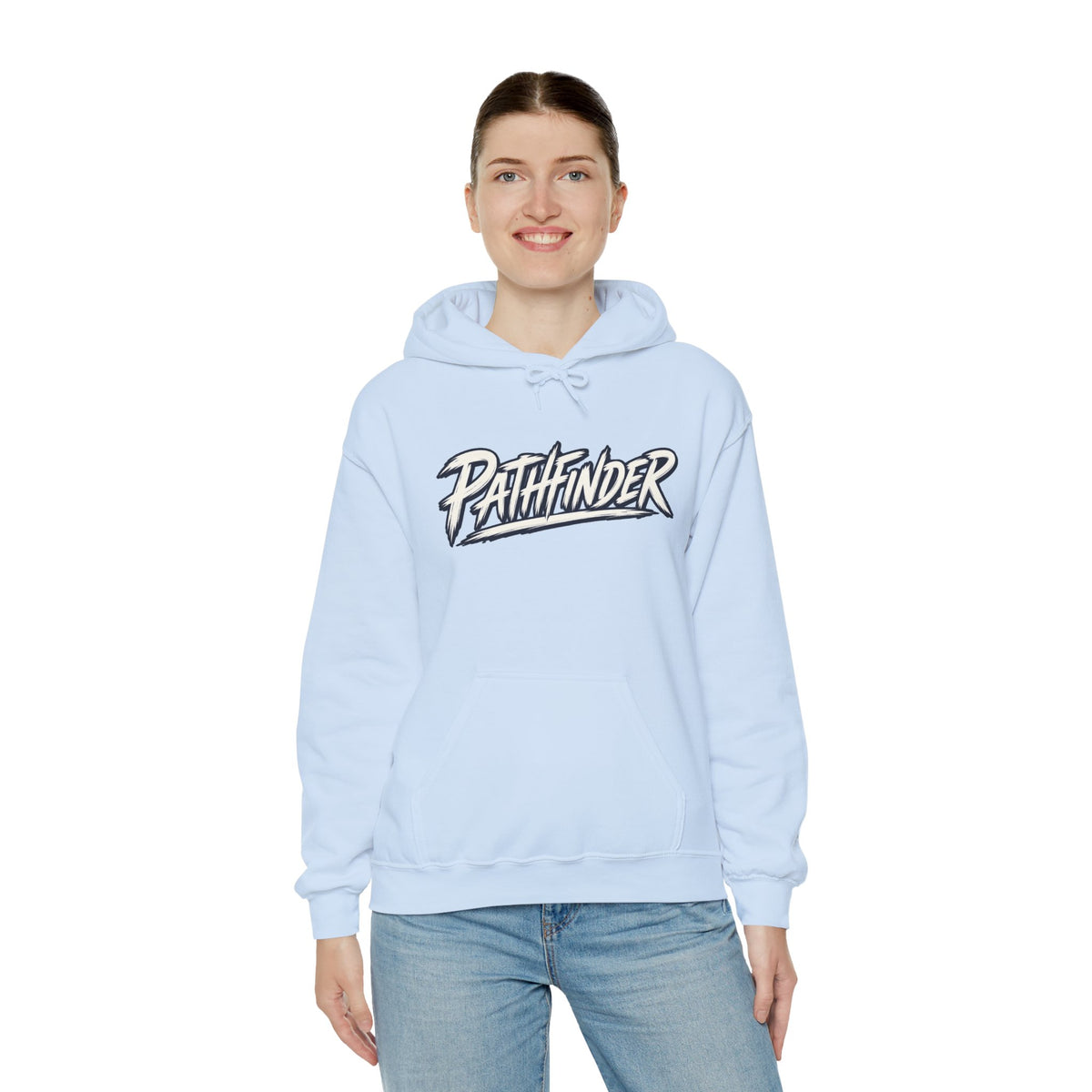 Pathfinder Graphic Hoodie — Retro Script Logo Pullover