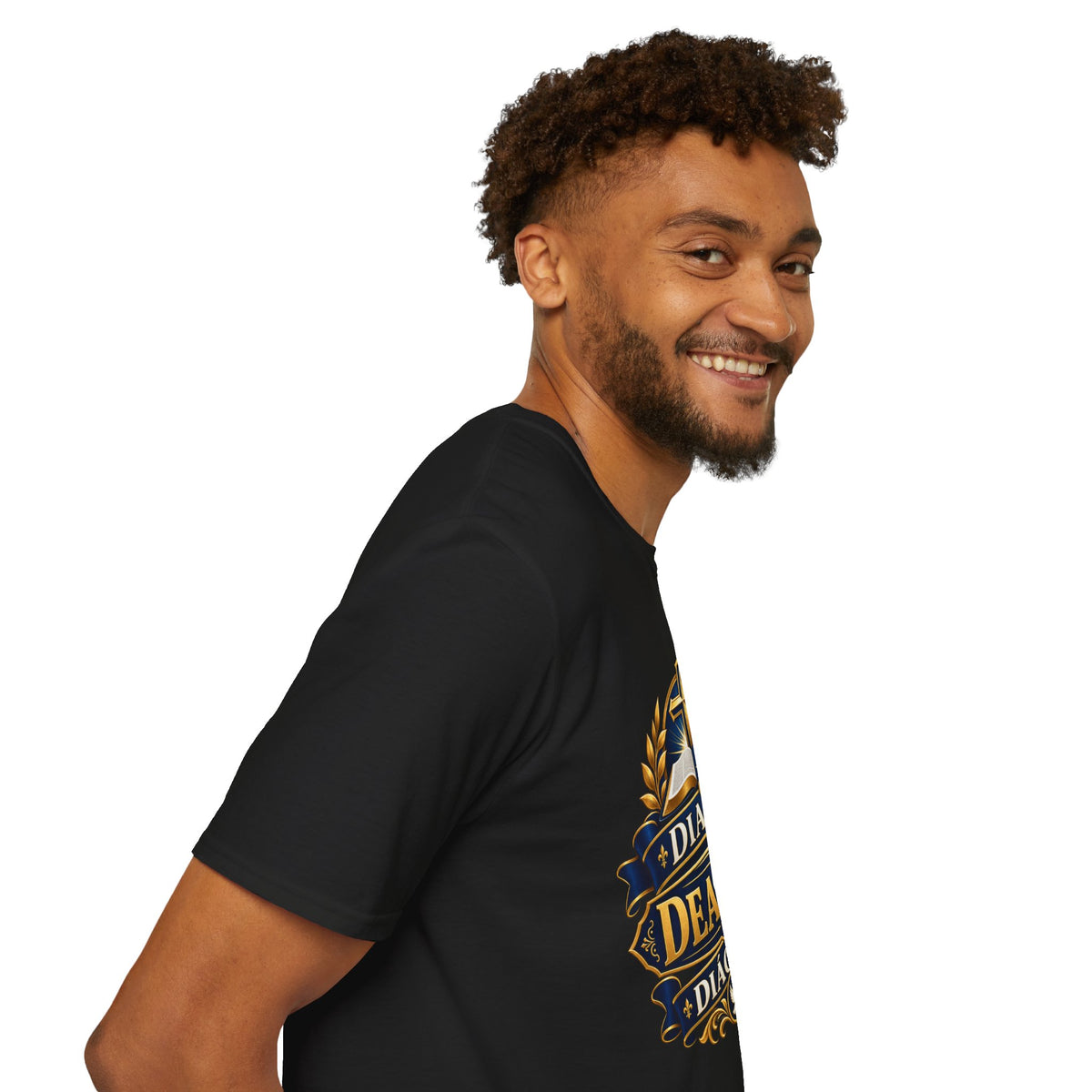 Deacon Faith T-Shirt — 'Diacre' Church Cross & Bible Emblem