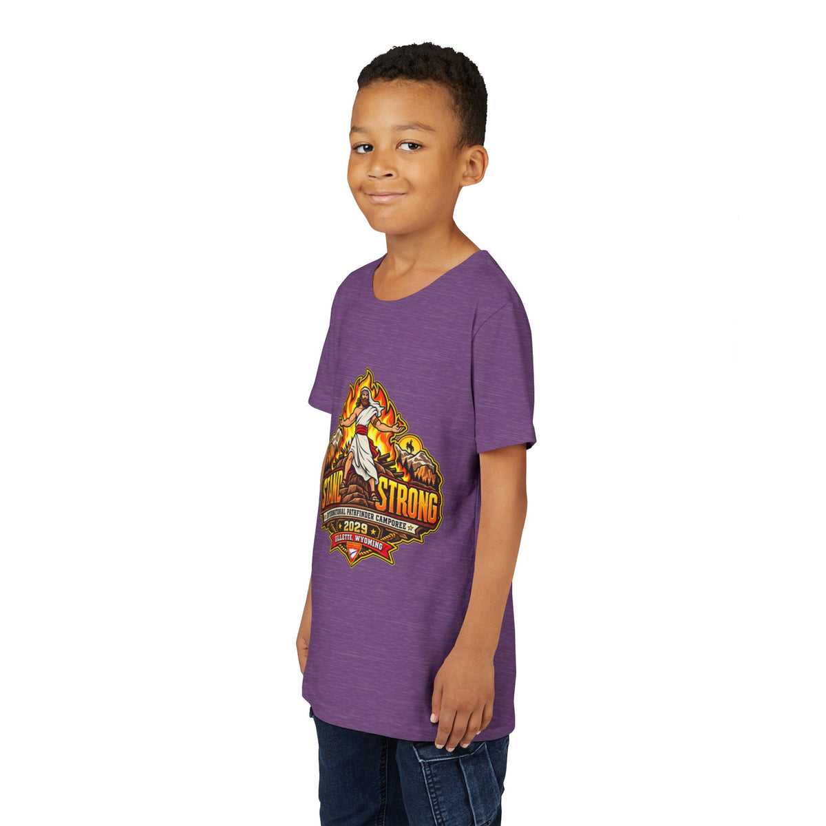 Youth Tee — "Stand Strong" Pathfinder Camporee 2029 - Unisex Performance Tee