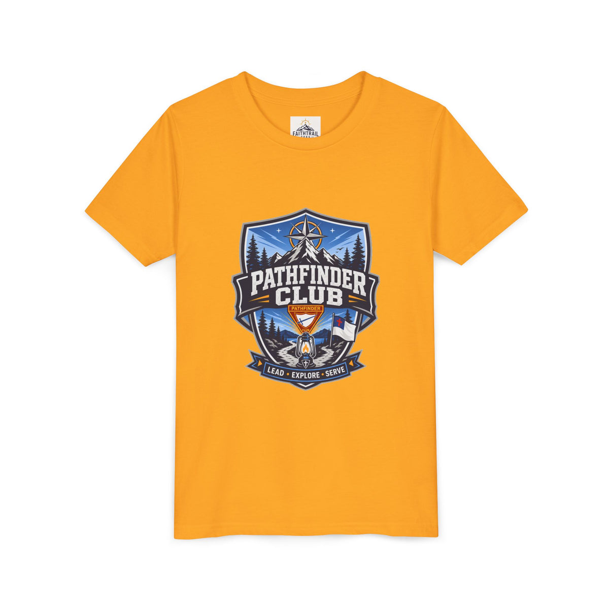 Conquistadores Camiseta para jóvenes | Camping Compass, Fogata, Pinos