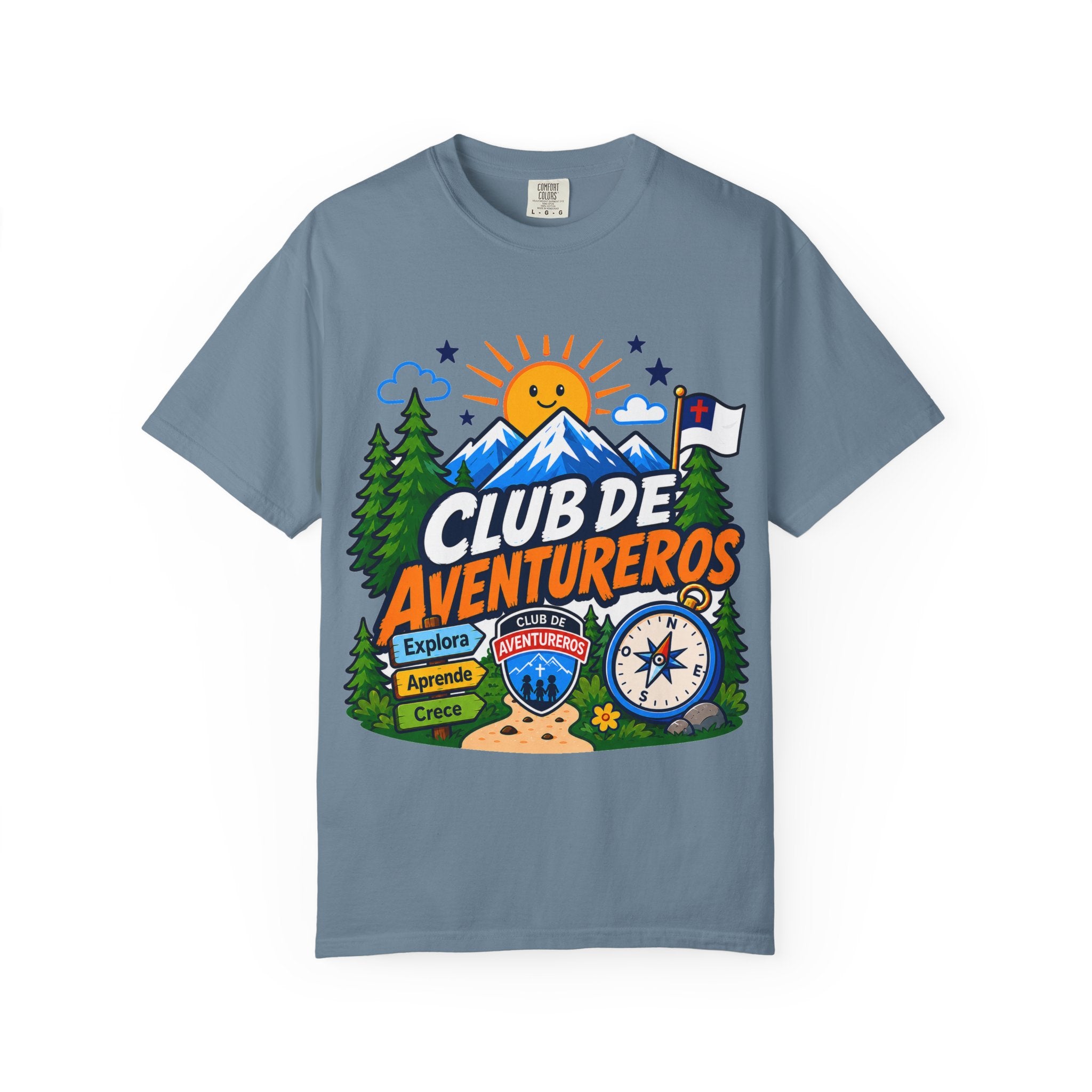 Club de Aventureros Camiseta (Adultos) | Camping, Brújula y Sol