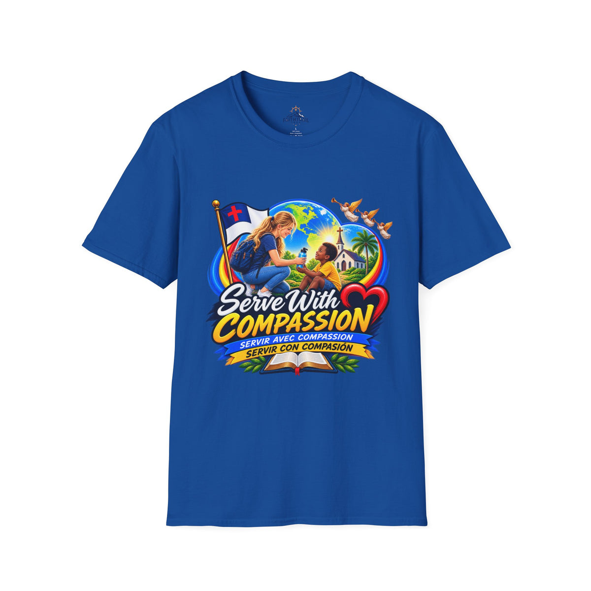 Serve With Compassion T-Shirt — Christian Volunteer Faith Tee
