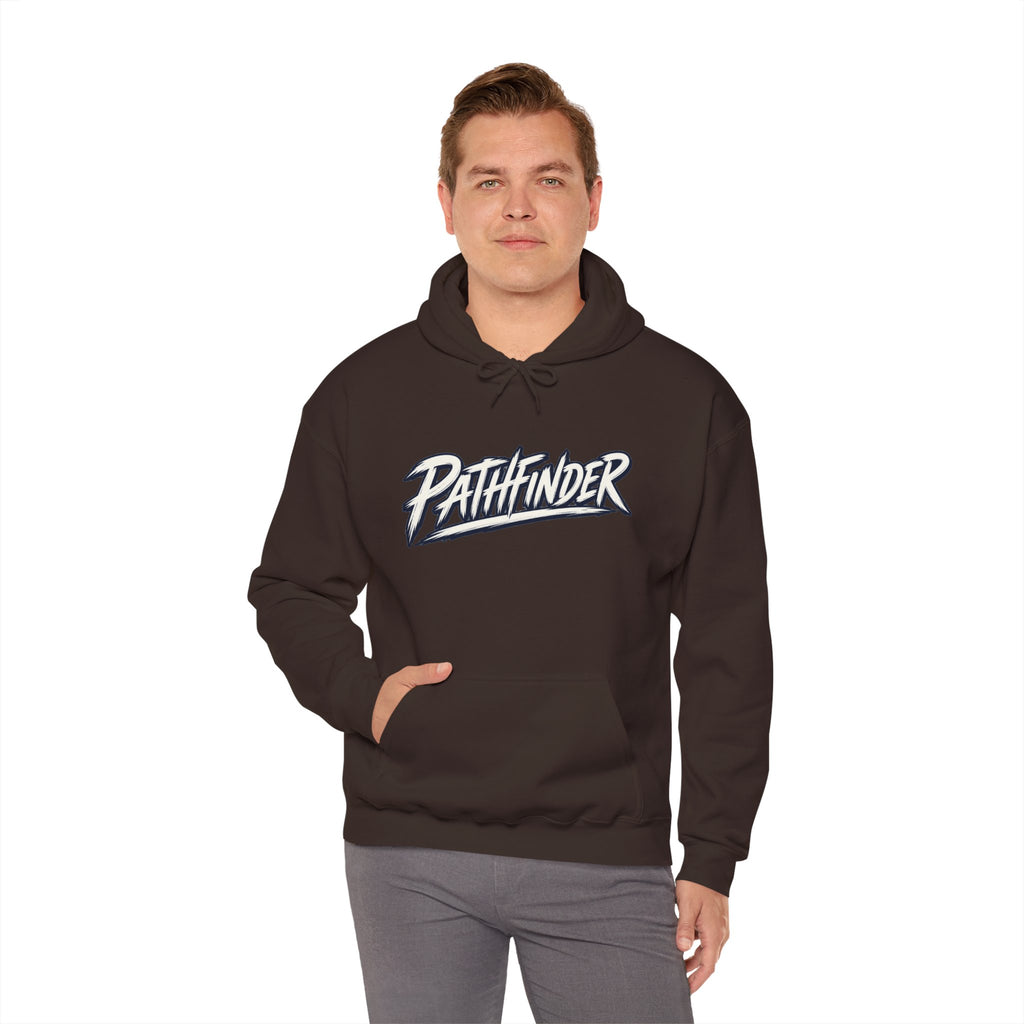 Pathfinder Graphic Hoodie — Retro Script Logo Pullover