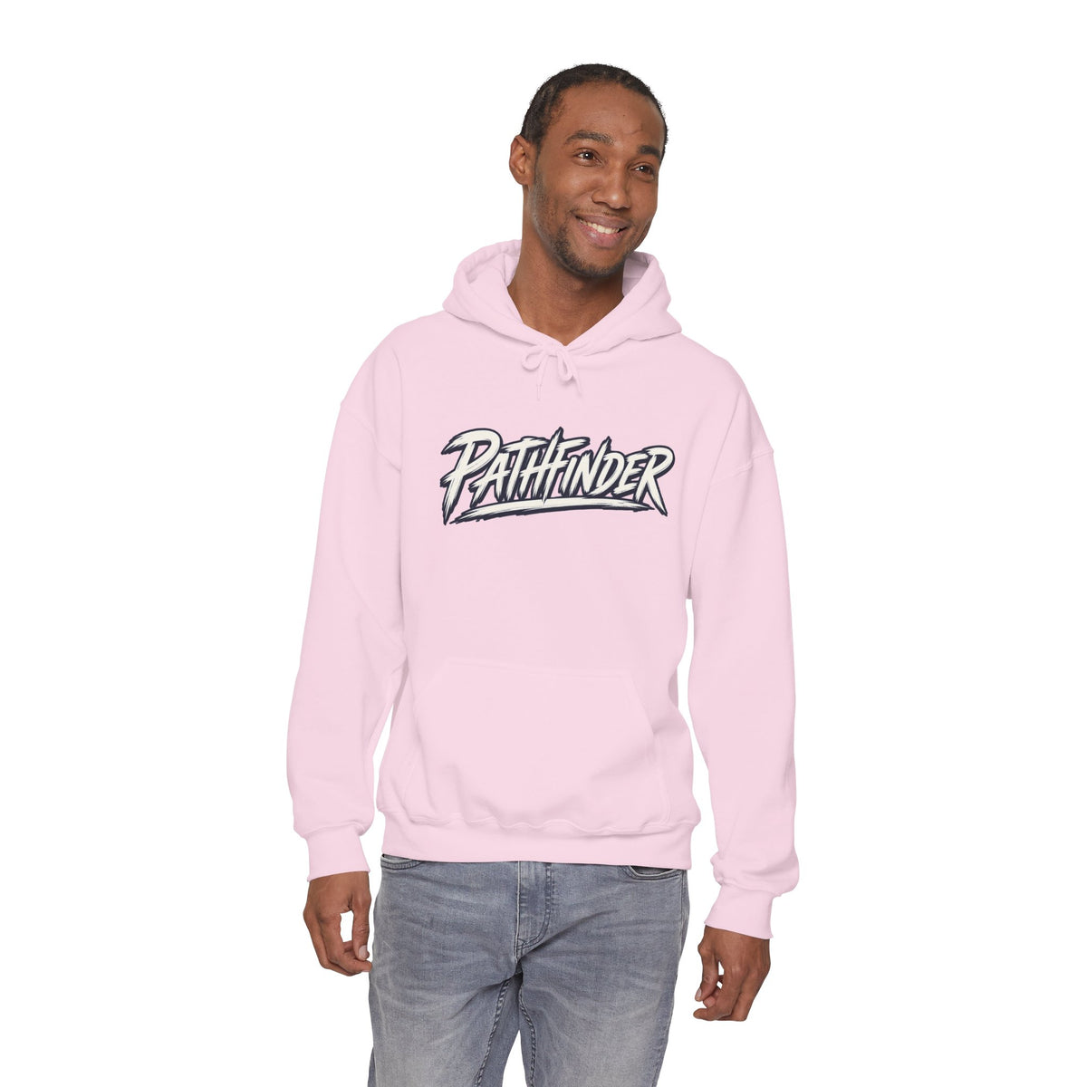 Pathfinder Graphic Hoodie — Retro Script Logo Pullover