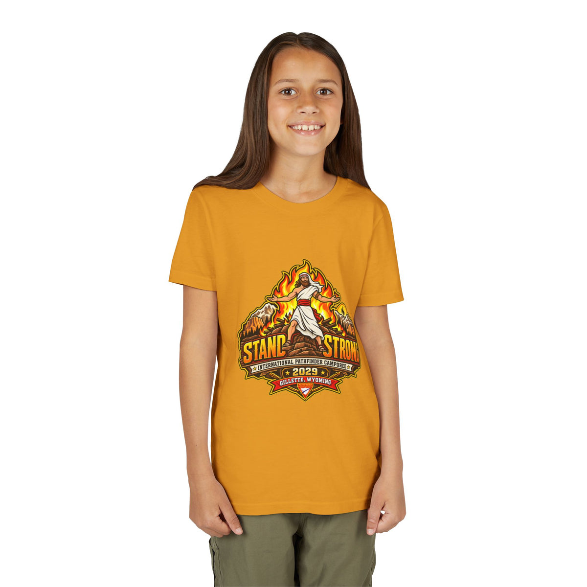 Youth Tee — "Stand Strong" Pathfinder Camporee 2029 - Unisex Performance Tee