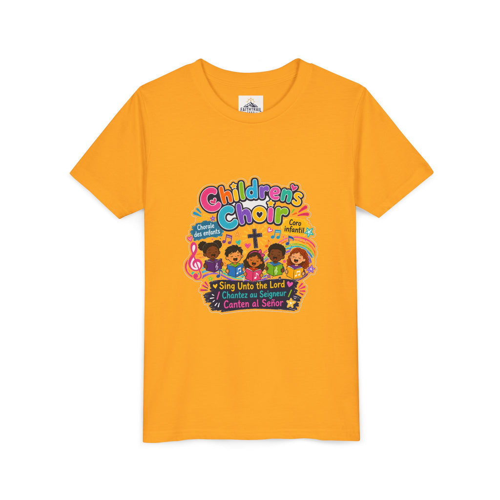 Children's Choir Youth Tee — Colorful 'Children's Choir' Gospel Music Shirt for Kids