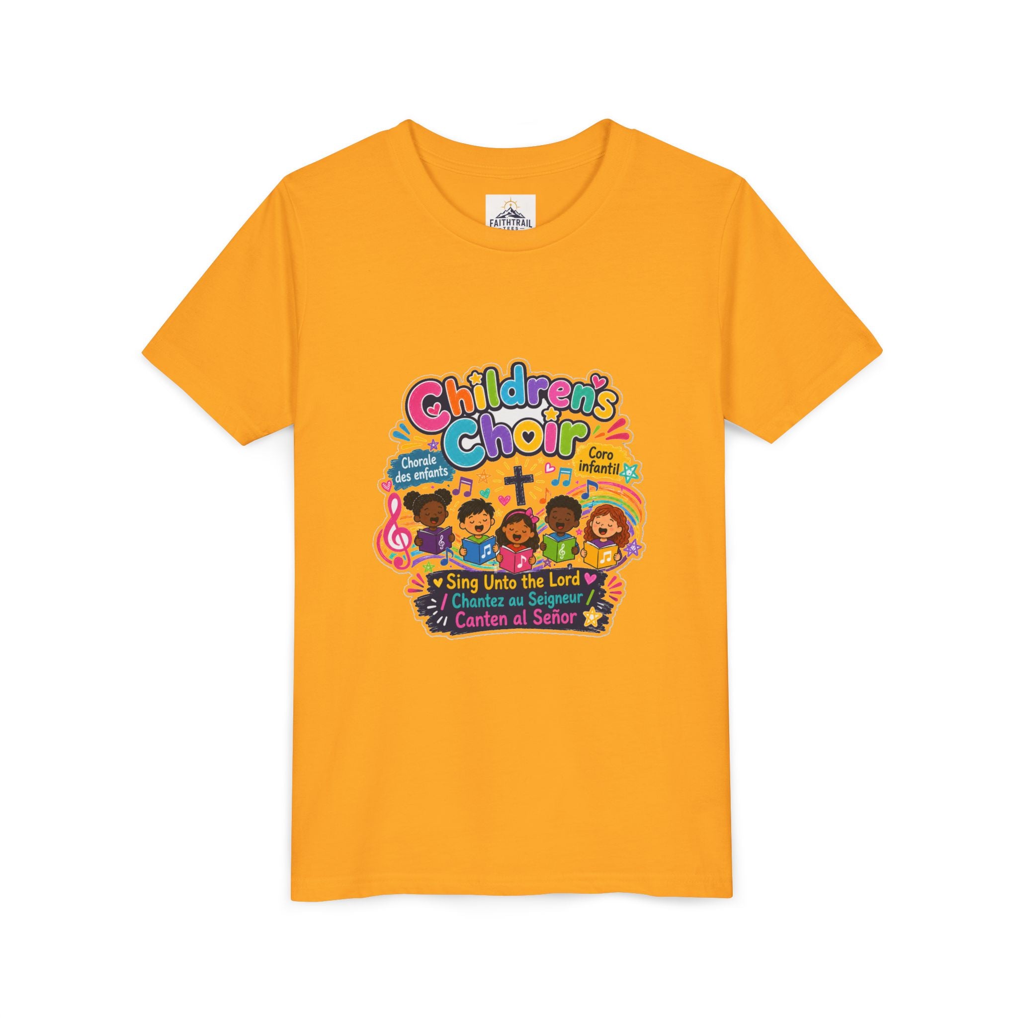 Children's Choir Youth Tee — Colorful 'Children's Choir' Gospel Music Shirt for Kids