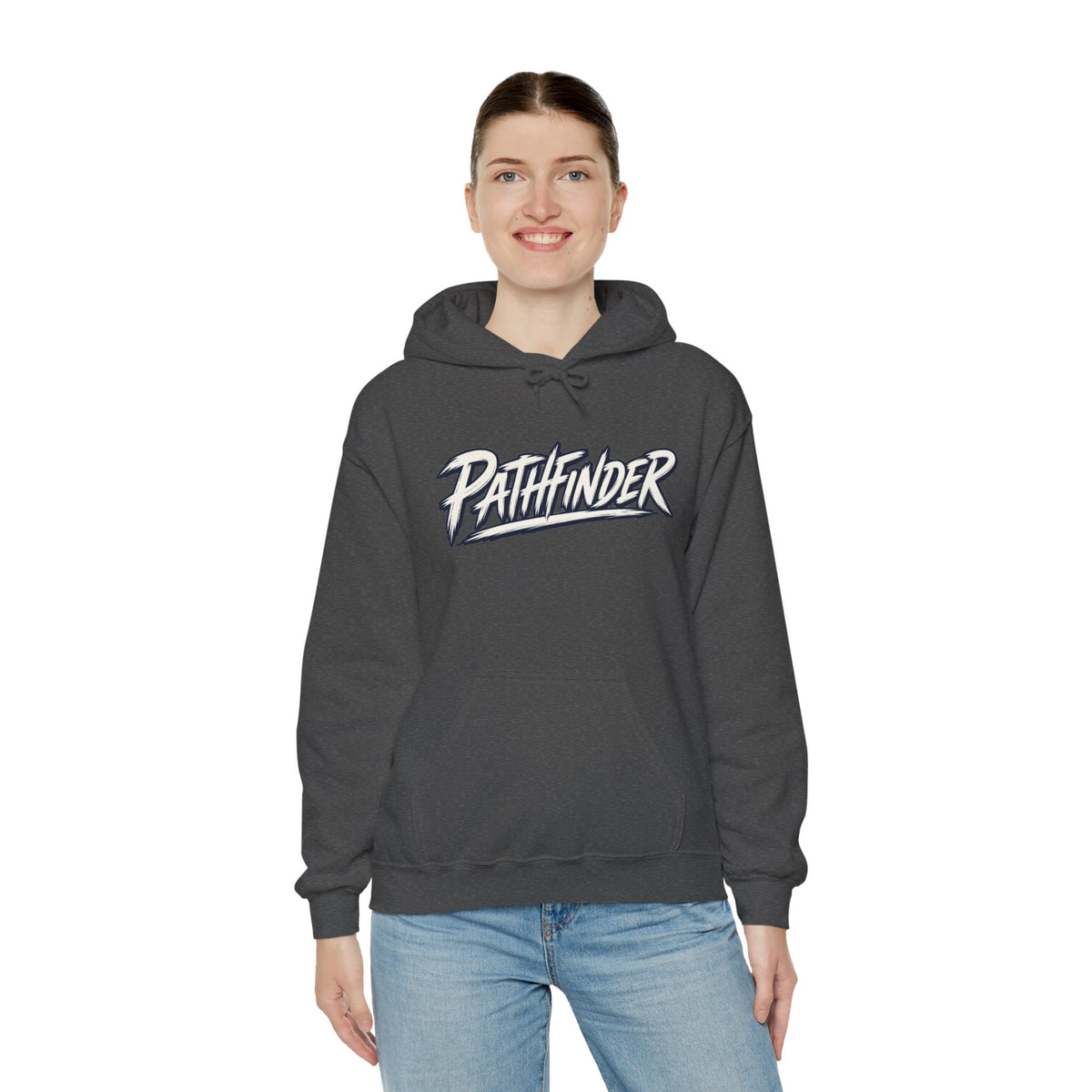 Pathfinder Graphic Hoodie — Retro Script Logo Pullover