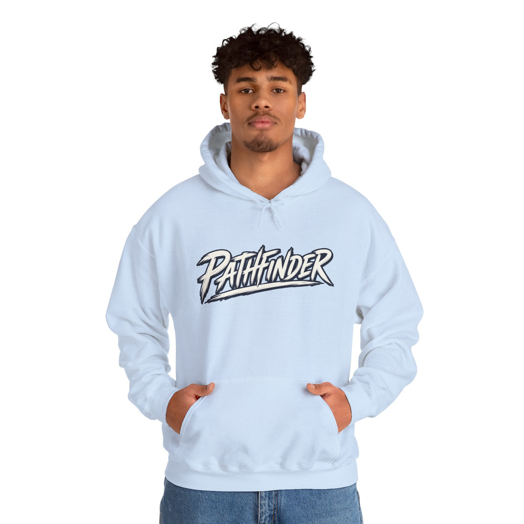 Pathfinder Graphic Hoodie — Retro Script Logo Pullover