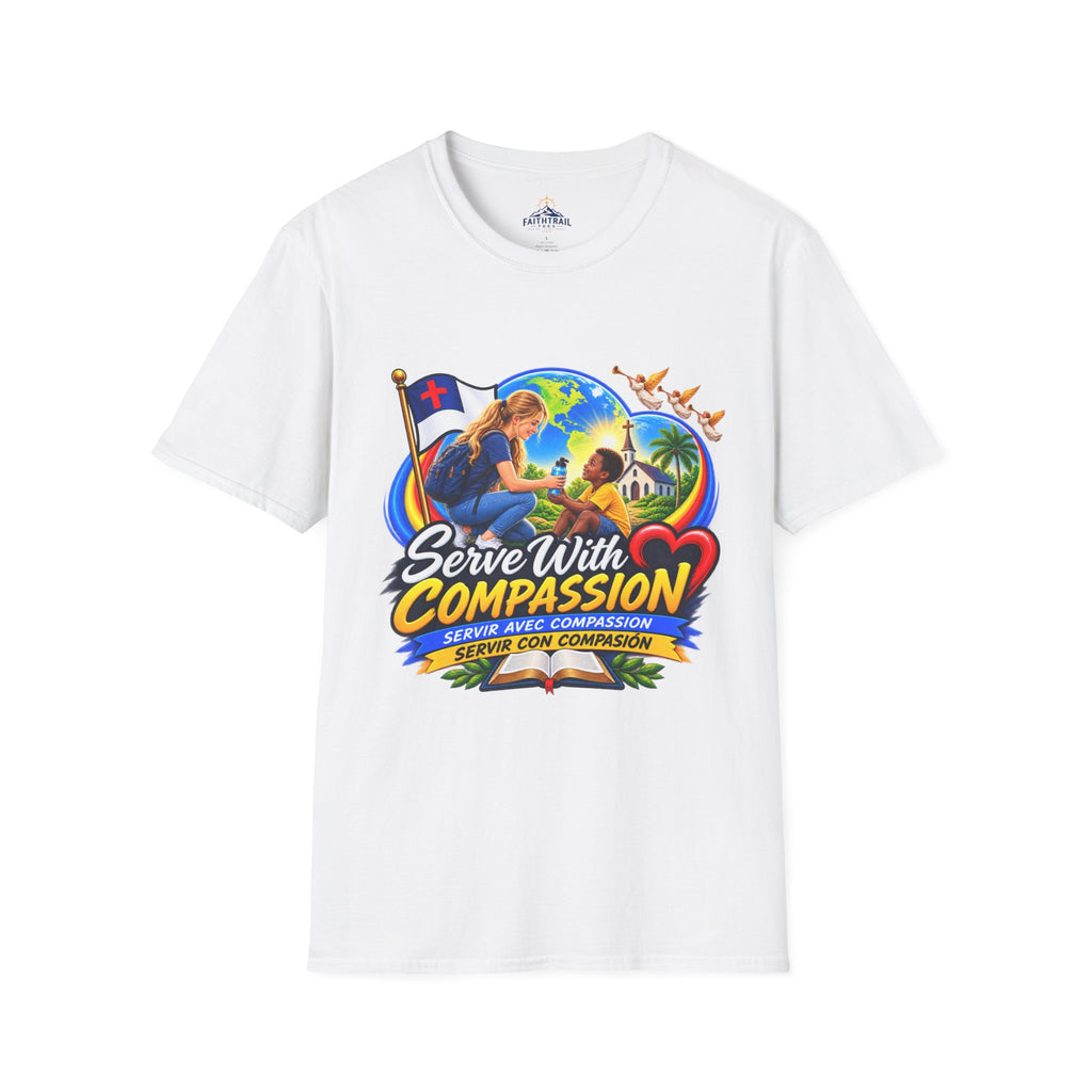 Serve With Compassion T-Shirt — Christian Volunteer Faith Tee