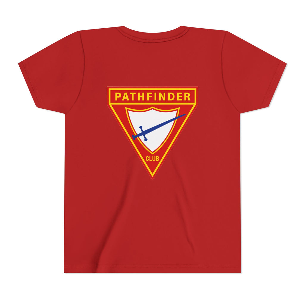 Pathfinder Club Youth Tee — Pathfinder Shield Emblem Short Sleeve Shirt