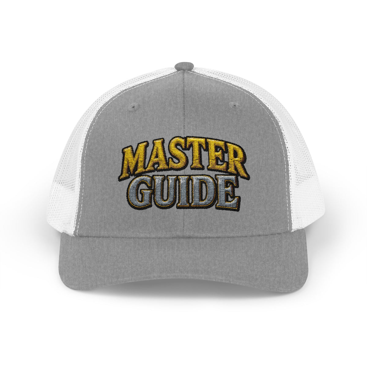 Master Guide Snapback Trucker Cap — Embroidered Retro Logo Hat