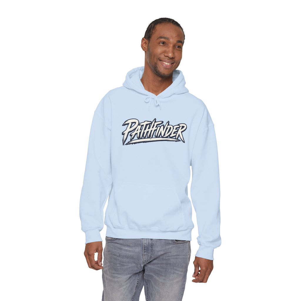 Pathfinder Graphic Hoodie — Retro Script Logo Pullover