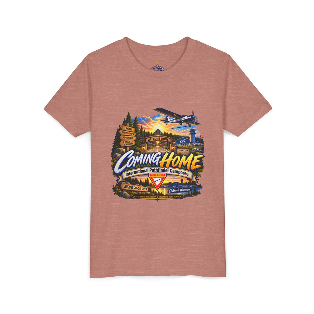 International Pathfinder Camporee - Stand Strong - Osh Kosh T-Shirt/Youth Tee — "Coming Home"