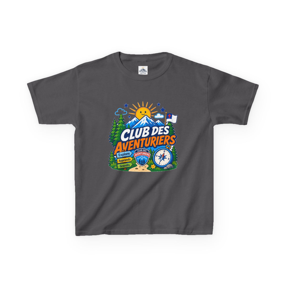 Club des Aventuriers T-Shirt (Enfants) | Boussole et Soleil de Camping