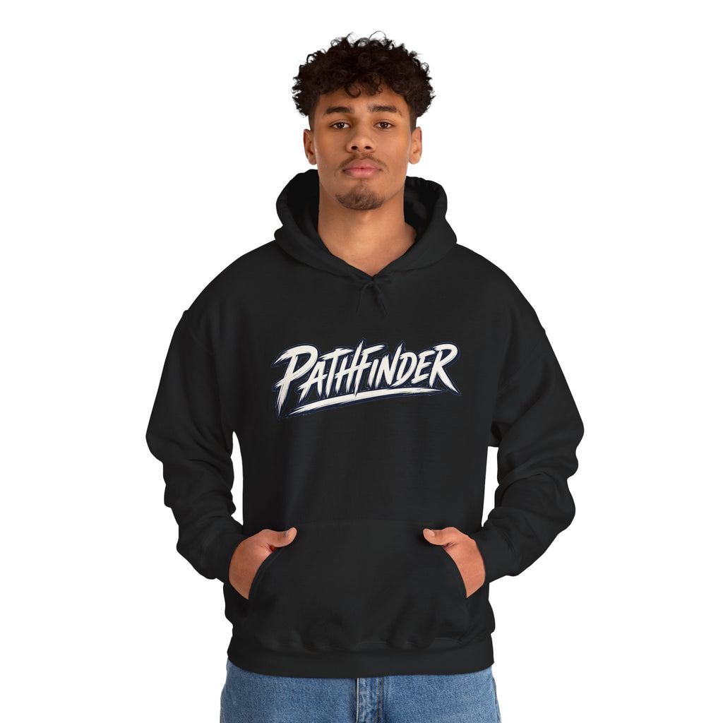 Pathfinder Graphic Hoodie — Retro Script Logo Pullover