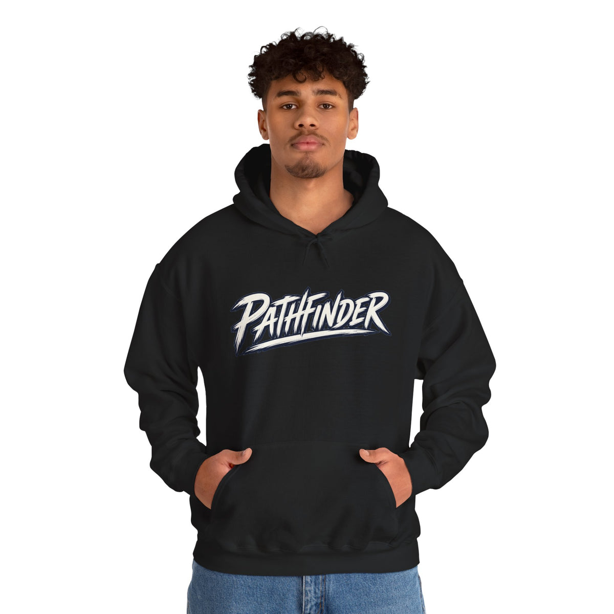 Pathfinder Graphic Hoodie — Retro Script Logo Pullover