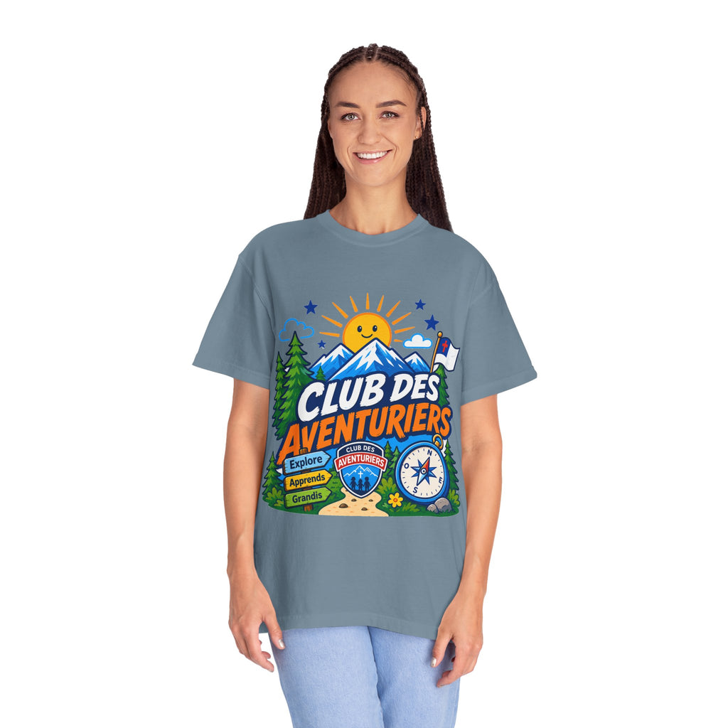 Club des Aventuriers T-Shirt Unisexe (Adultes) | Camping Boussole et Soleil
