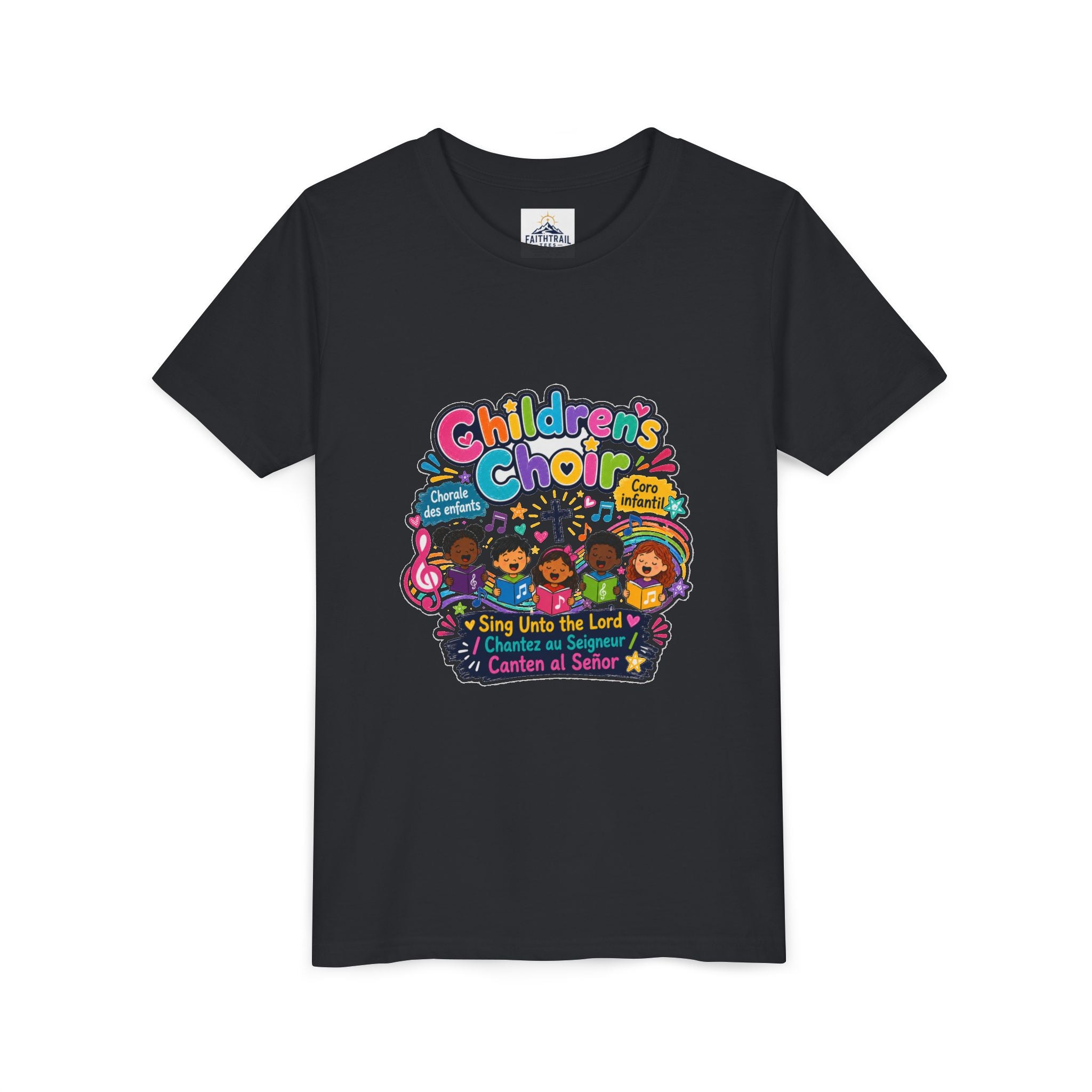 Children's Choir Youth Tee — Colorful 'Children's Choir' Gospel Music Shirt for Kids