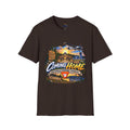 International Pathfinder Camporee 2029 (Stand Strong)- Coming Home T-Shirt — Vintage Airplane Sunset Travel Tee