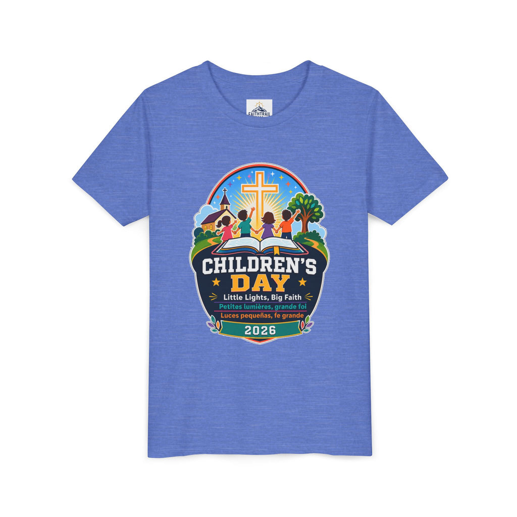 Children's Day Youth Tee – 'Little Lights, Big Faith' 2026 Church Kids T‑Shirt