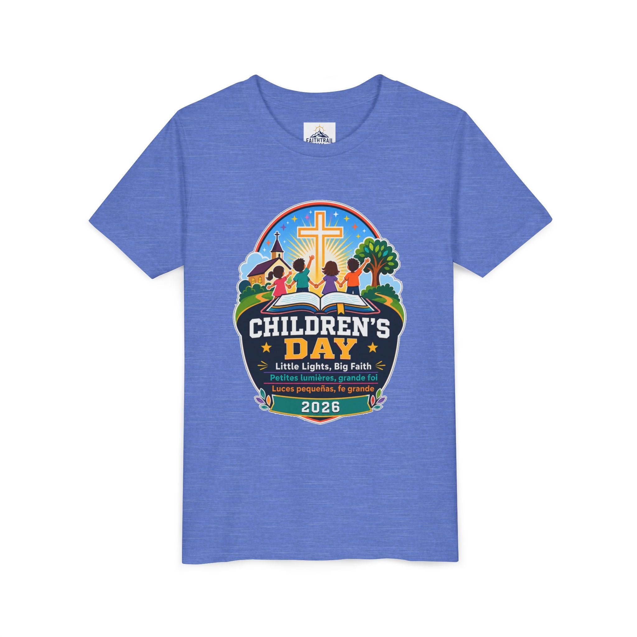 Children's Day Youth Tee – 'Little Lights, Big Faith' 2026 Church Kids T‑Shirt