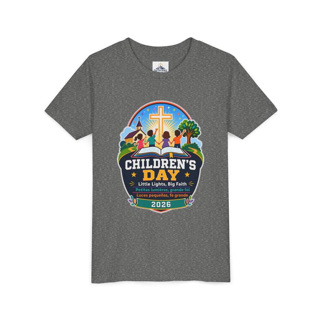 Children's Day Youth Tee – 'Little Lights, Big Faith' 2026 Church Kids T‑Shirt