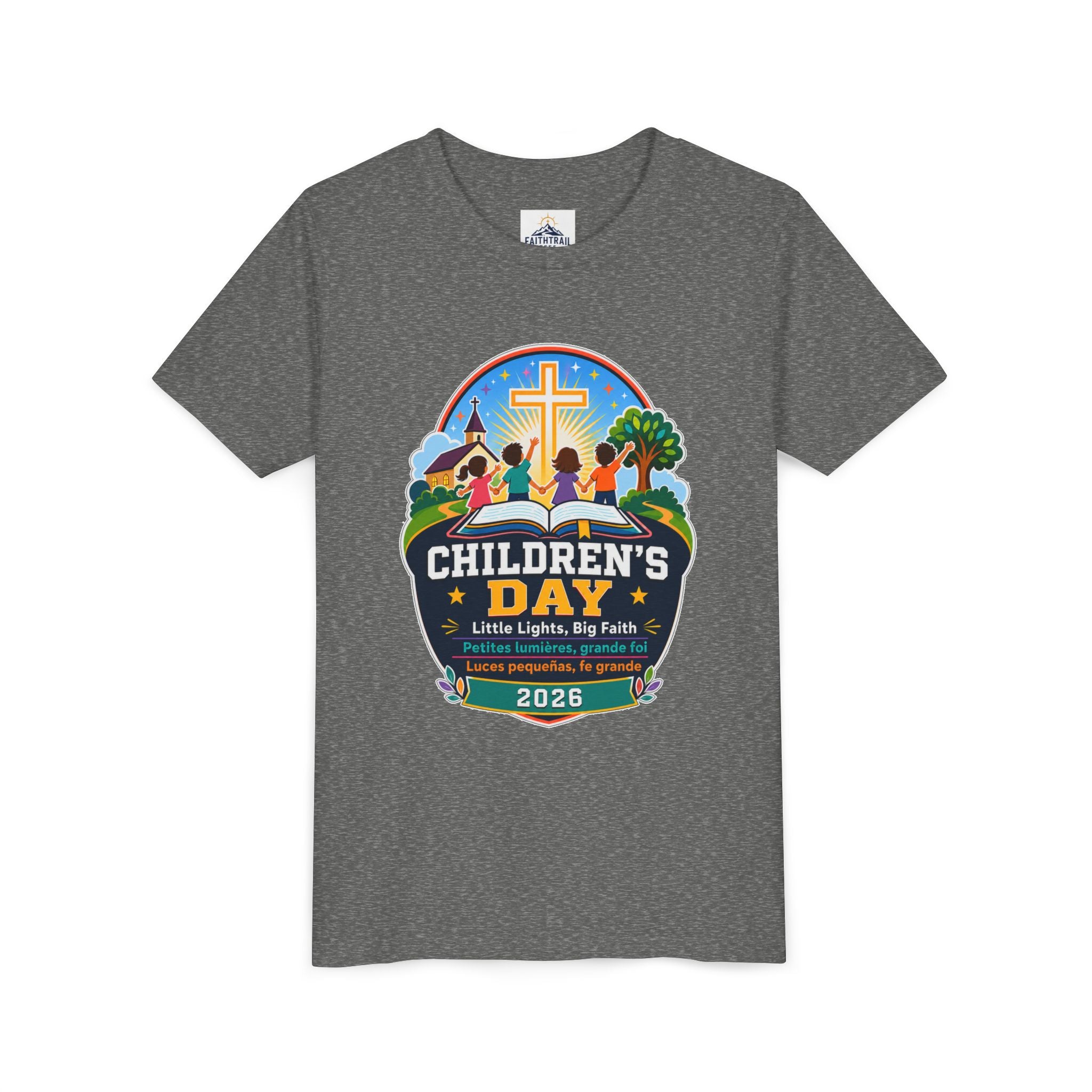 Children's Day Youth Tee – 'Little Lights, Big Faith' 2026 Church Kids T‑Shirt