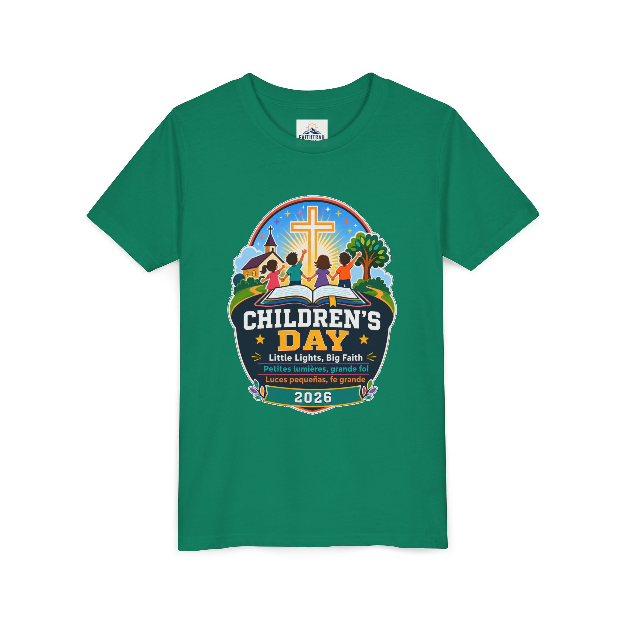 Children's Day Youth Tee – 'Little Lights, Big Faith' 2026 Church Kids T‑Shirt