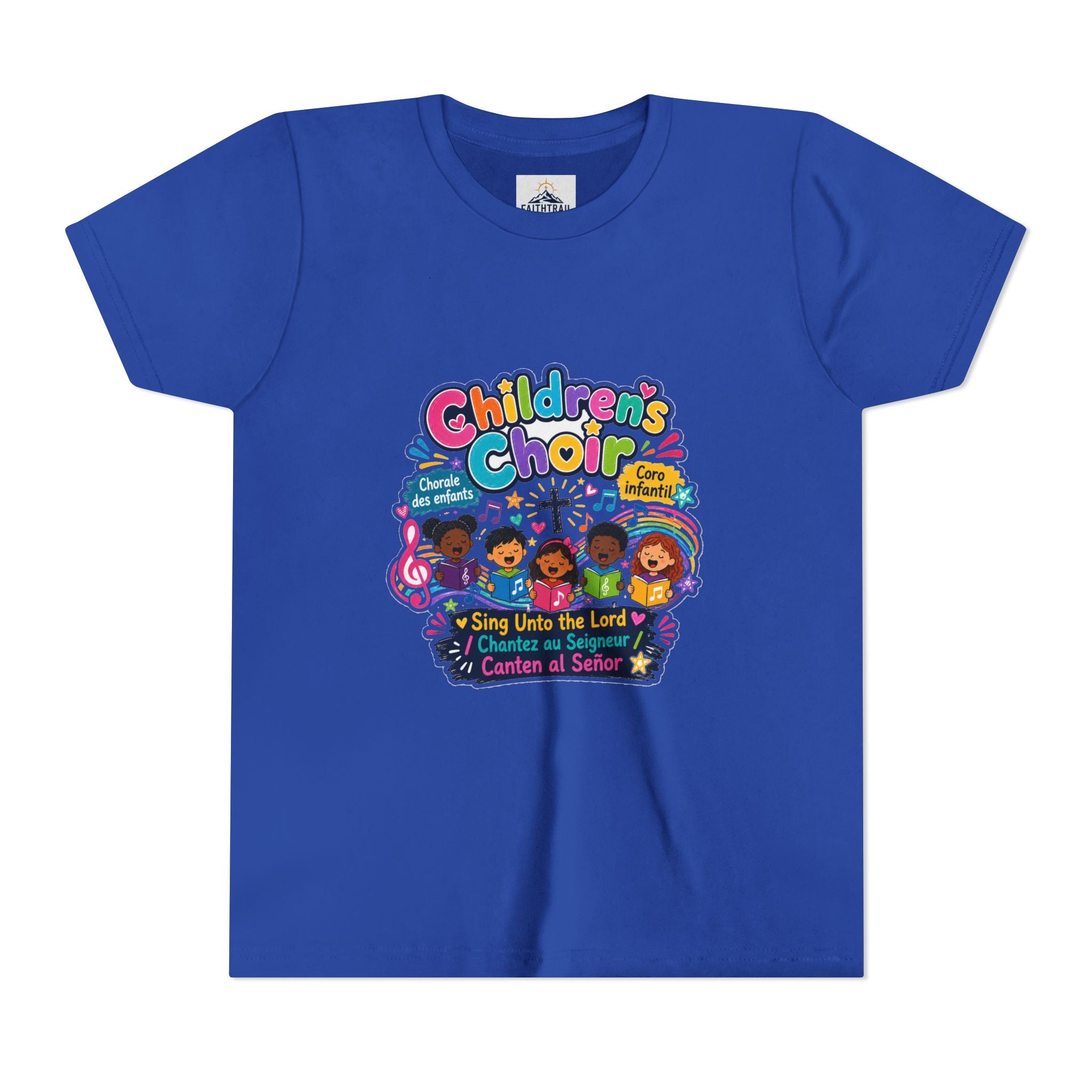 Children's Choir Youth Tee — Colorful 'Children's Choir' Gospel Music Shirt for Kids